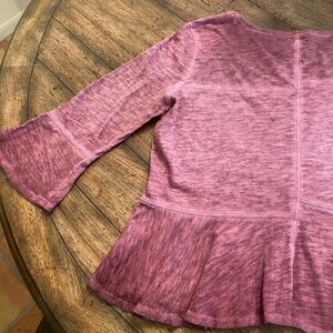 Anthropologie lightweight 100% cotton knit peplum top